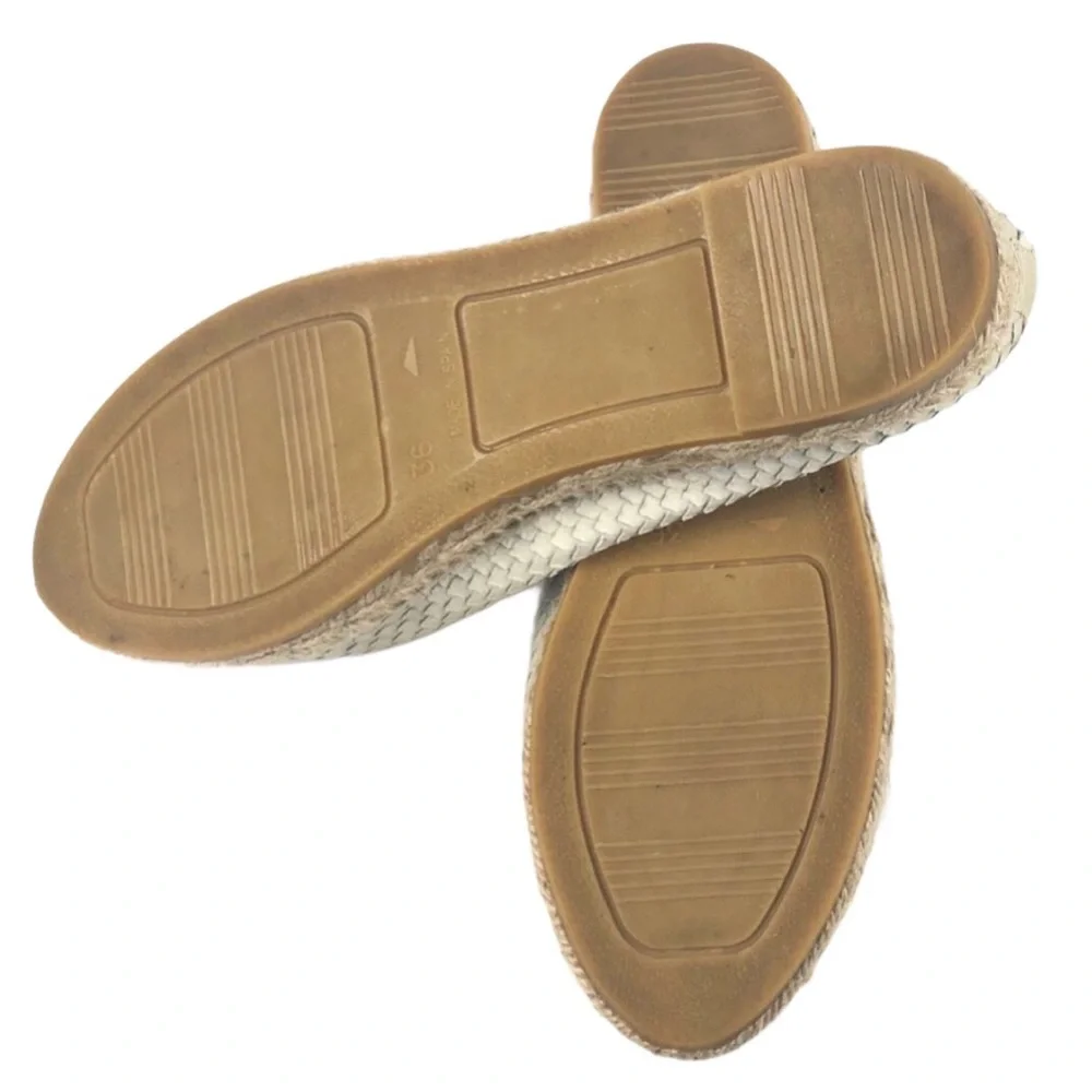 Kanna Dora Leather Snake Embossed Espadrilles Sz 6